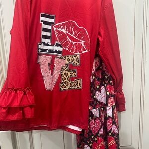 Girl’s Valentine’s Day top and pants